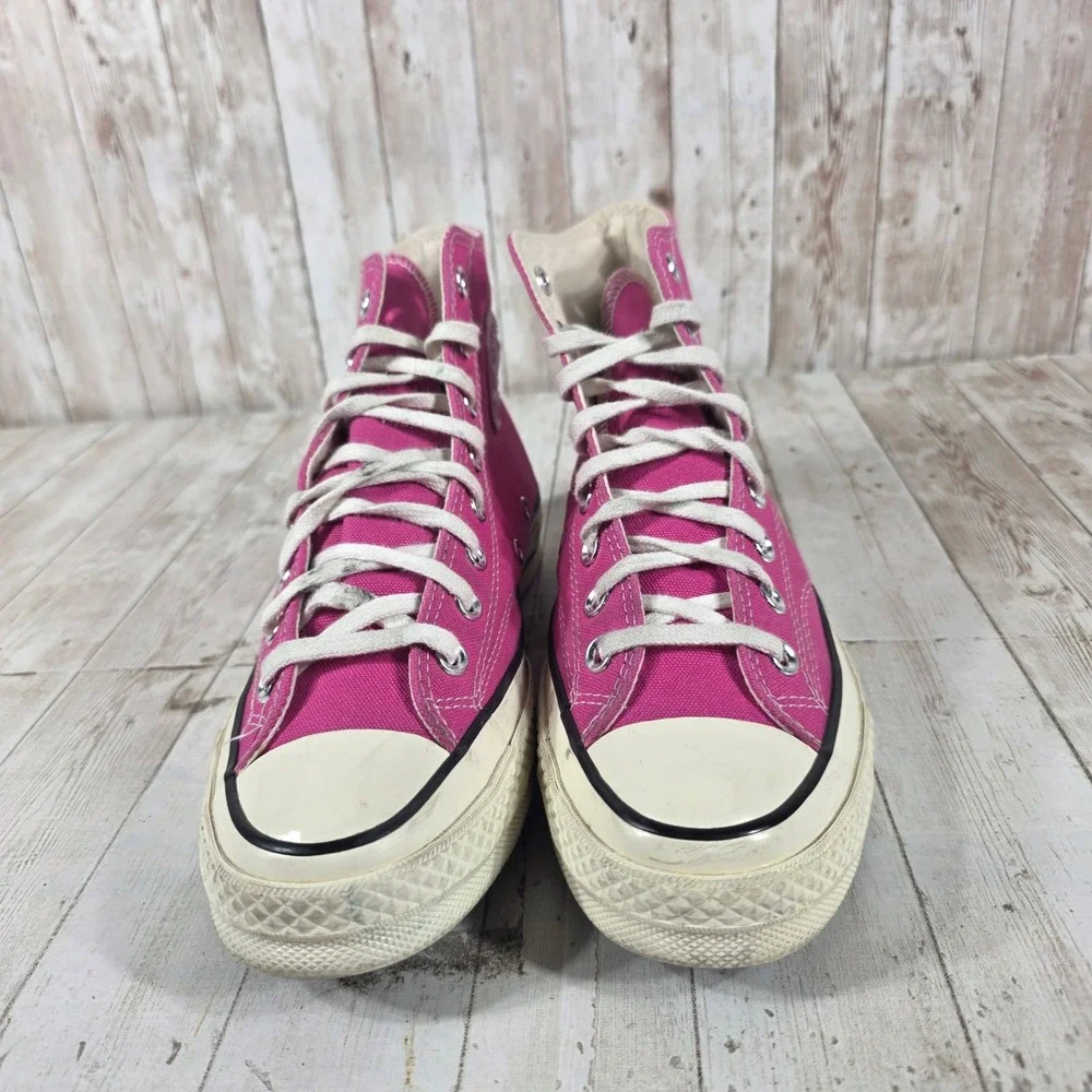 Converse Chuck 70 Hi Pink Canvas‎ High Top Sneakers A04594C Womens 8.5 Mens 6.5 - Picture 4 of 8